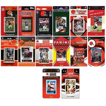 WILLIAMS & SON SAW & SUPPLY C&I Collectables BROWNS1519TS NFL Cleveland Browns 15 Different Licensed Trading Card Team Set BROWNS1519TS